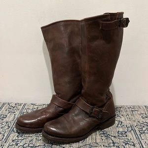 Frye Tall Brown Leather Boots